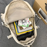 New Fashionable Large-capacity Backpack, Unisex Casual Trend Backpack, Simple Solid Color Versatile School Bag