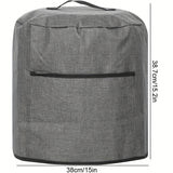 1pc Air Fryer Dust Cover, Waterproof Insulated Protective Cover Bag With Pocket And Handle For Electric Pressure Cooker Air Fryer Rice Cooker Steamer, 38X38.7Cm/14.96X15.24 Inch (Grey)