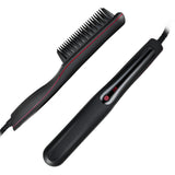 2-in-1 Ceramic Hair Straightener Brush - Advanced, All-in-One Styling Tool with Quick-Heat Tech & LCD Display - Perfect for All Hair Types, Daily Use & Stylish Womens Gift