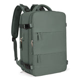 Large Waterproof Anti Theft Carry On Backpack, HYCOO Travel Rucksack For Men and Women, Hiking School Book College Bag with Shoe Compartment Laptop Canvas Brevite Backpack