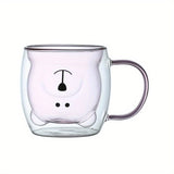 1pc Double-Walled Insulated Bear Coffee Mug - Thermal Insulation for Hot and Cold Beverages, Suitable for Coffee, Tea, Whiskey, and More - Perfect for Daily Use, Outdoor Activities, and Gift-Giving