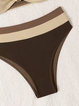 New Fashionable And Sexy Bikini Hot Spring Swimsuit For Women, European And American Beach Split Two-piece Swimsuit For Women