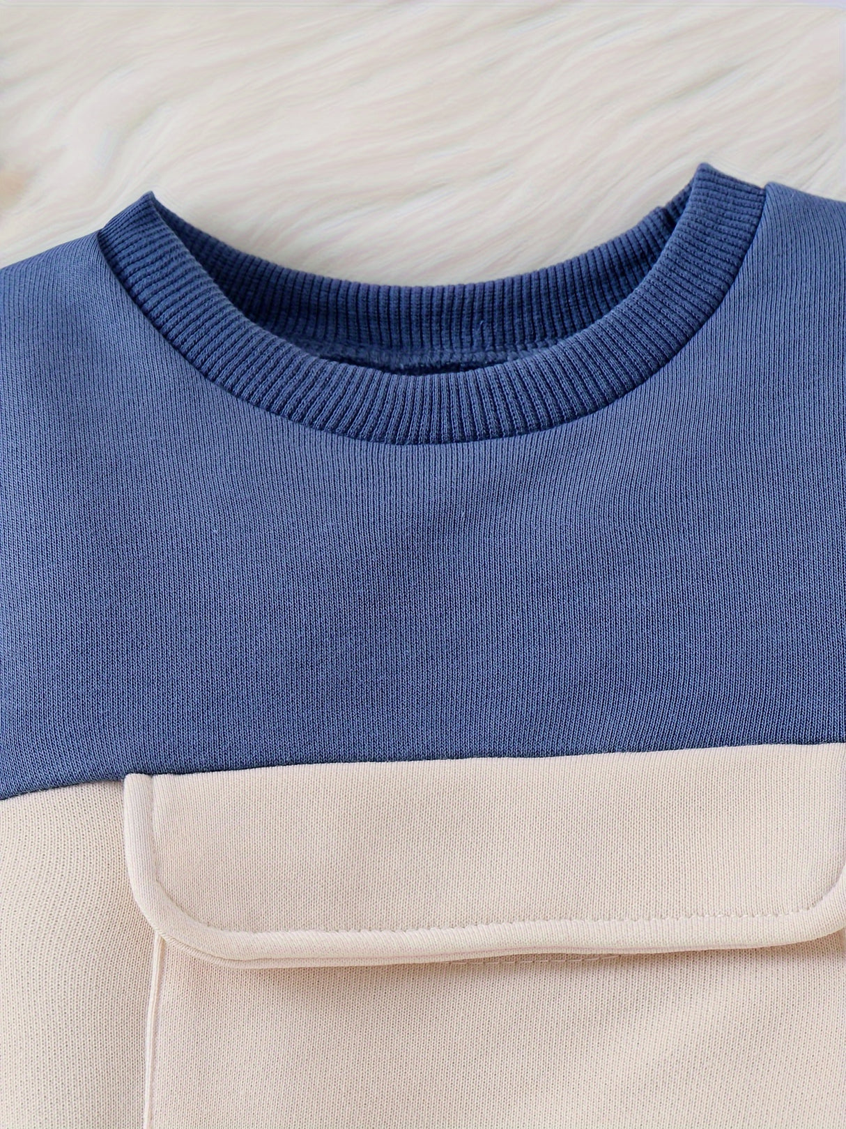 CETEPY Toddler Baby Boys Clothes Autumn Winter Outfits Color Block Long-sleeved Top + Trousers WIth Pockets Sets 6 Months-3 Years, for Outdoor