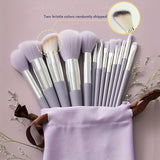 13 PCS Makeup Brushes Set Soft And Fine Artificial Fibers Eye Shadow Foundation Blush Powder Blending Beauty Make Up Tools With Bag Perfect Birthday Gift For Mother Women