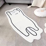 1pc Extra Large Adorable Cat Rug - Luxuriously Soft & Non-Skid, Vibrant Cartoon Animal Pattern for Indoor Bedrooms - Durable, Stylish Accent Carpet Mat