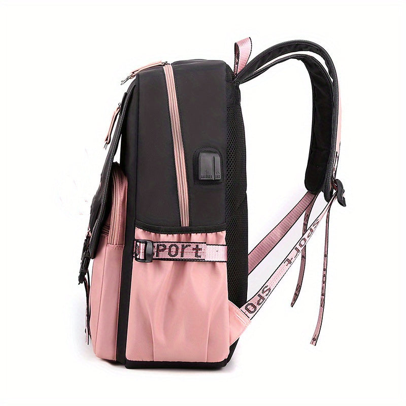 1pc Stitch Polyester Laptop Backpack, High-Capacity Thickened Student Travel Leisure Bag, Durable Computer School Bag, Ideal for Christmas, Birthday, Halloween Gifts