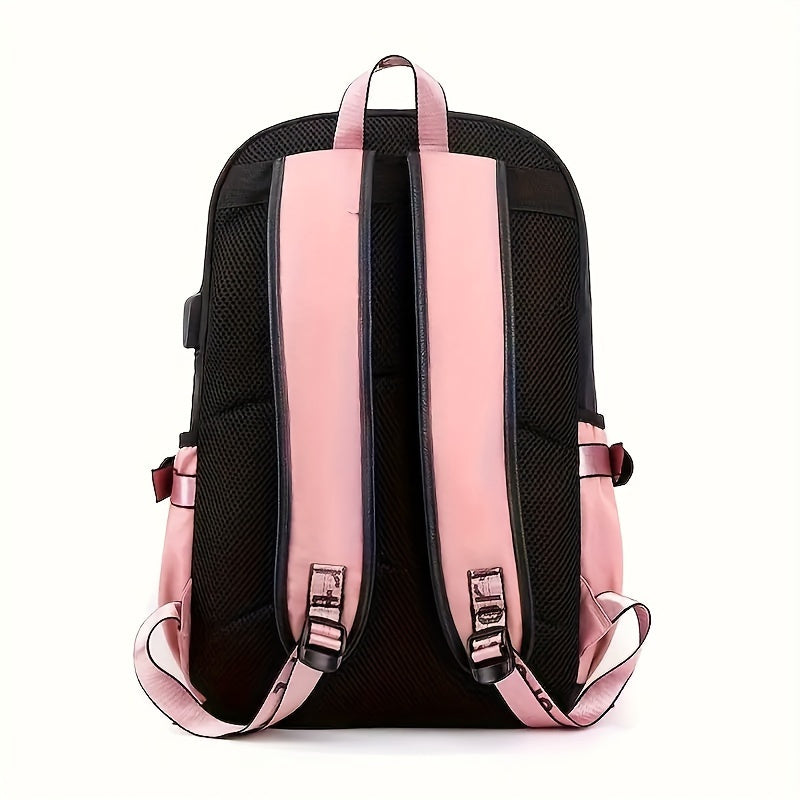 1pc Stitch Polyester Laptop Backpack, High-Capacity Thickened Student Travel Leisure Bag, Durable Computer School Bag, Ideal for Christmas, Birthday, Halloween Gifts