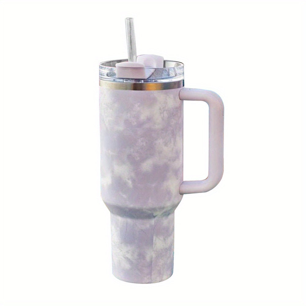 Vacuum Insulated 40 oz Stainless Steel Tumbler with Handle - BPA-Free, Shatterproof Travel Mug for Hot/Cold Drinks, Perfect Outdoor Gift