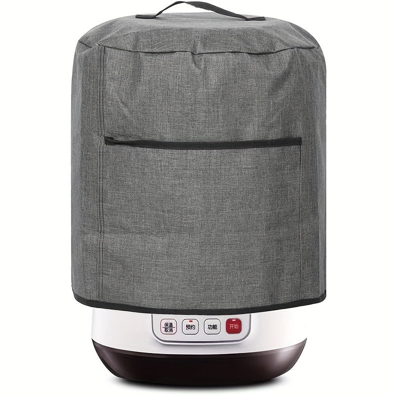 1pc Air Fryer Dust Cover, Waterproof Insulated Protective Cover Bag With Pocket And Handle For Electric Pressure Cooker Air Fryer Rice Cooker Steamer, 38X38.7Cm/14.96X15.24 Inch (Grey)