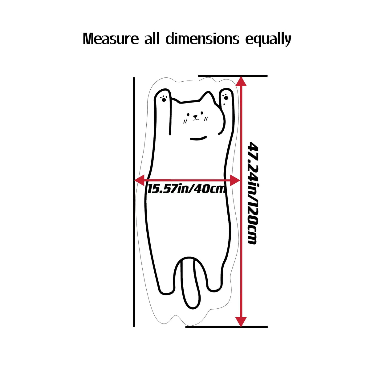 1pc Extra Large Adorable Cat Rug - Luxuriously Soft & Non-Skid, Vibrant Cartoon Animal Pattern for Indoor Bedrooms - Durable, Stylish Accent Carpet Mat
