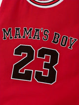 2 pieces of baby boy summer new MAMA'boy letter printed contrasting ribbed patchwork sleeveless jumpsuit+hat set