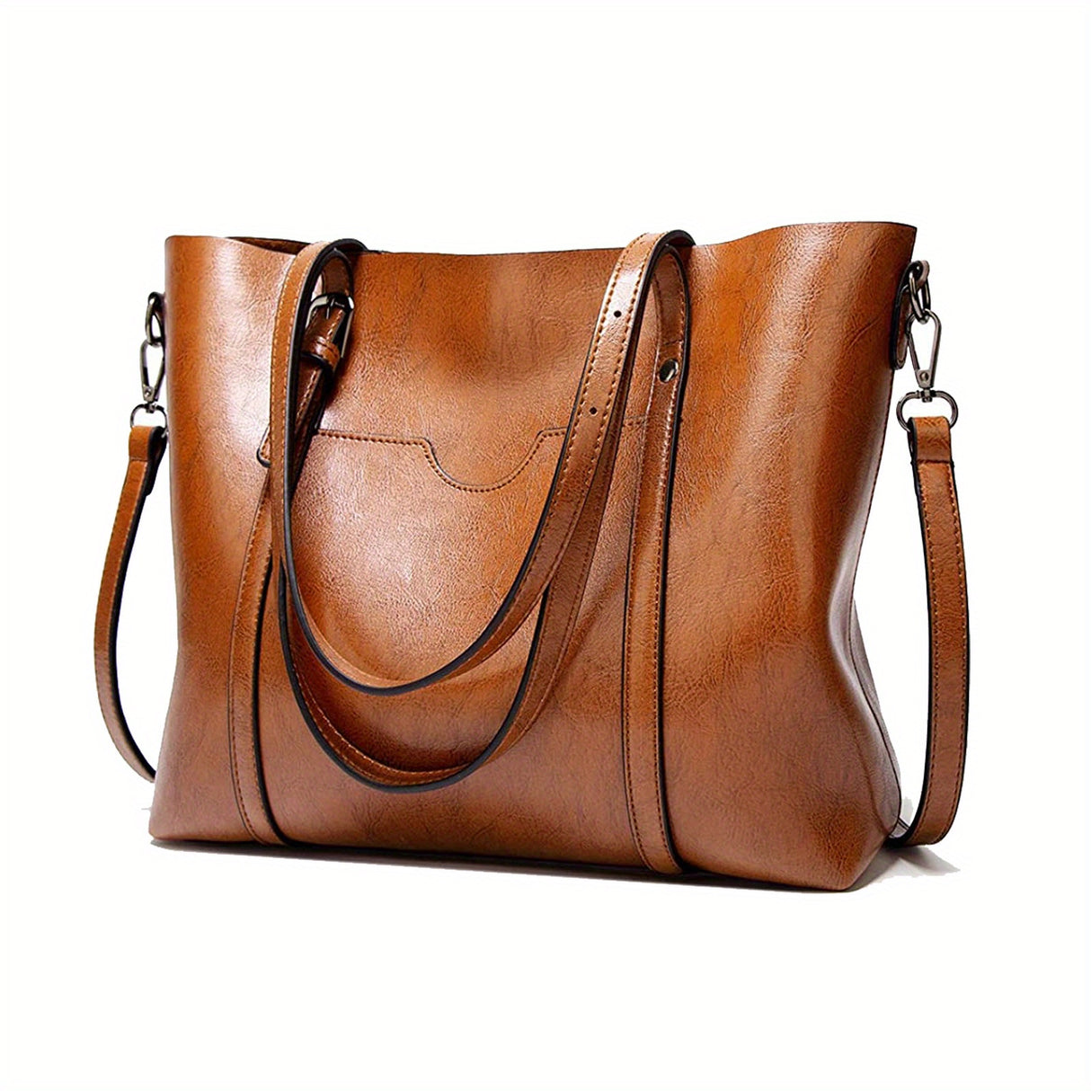 Luxurious Retro Tote Handbag - Women's Large Capacity Multi-Pocket Casual Shoulder Bag with Adjustable Strap, Perfect Mother's Day Gift - Soft, Stylish, and Spacious Purse for Ladies on Sale