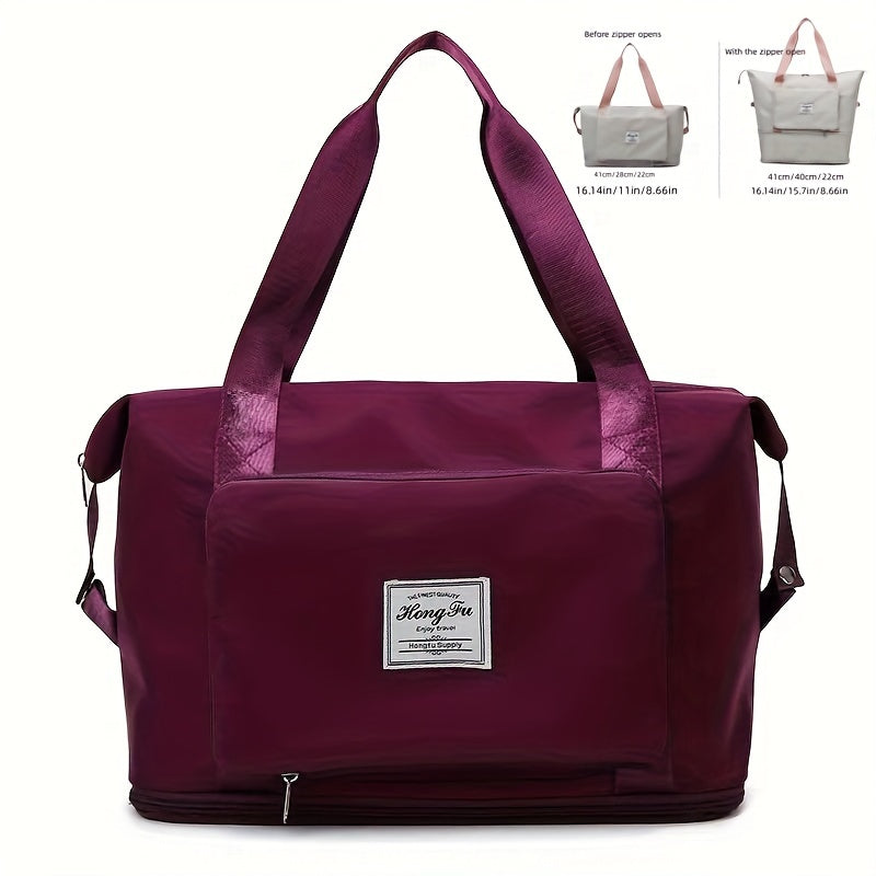 Travel Storage Zipper Handbag, Large Capacity Luggage Bag, Gym Bag, Portable Versatile Bag