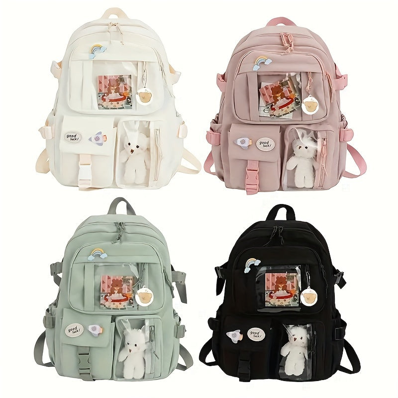 Laptop Backpacks 15.6 Inch School Bag College Backpack Large Travel Daypack Kawaii Bookbags for Teens Girls Women Students