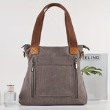 Large Capacity Canvas Tote Bag, Durable Lightweight Crossbody Bag, Casual Practical Commuter Bag