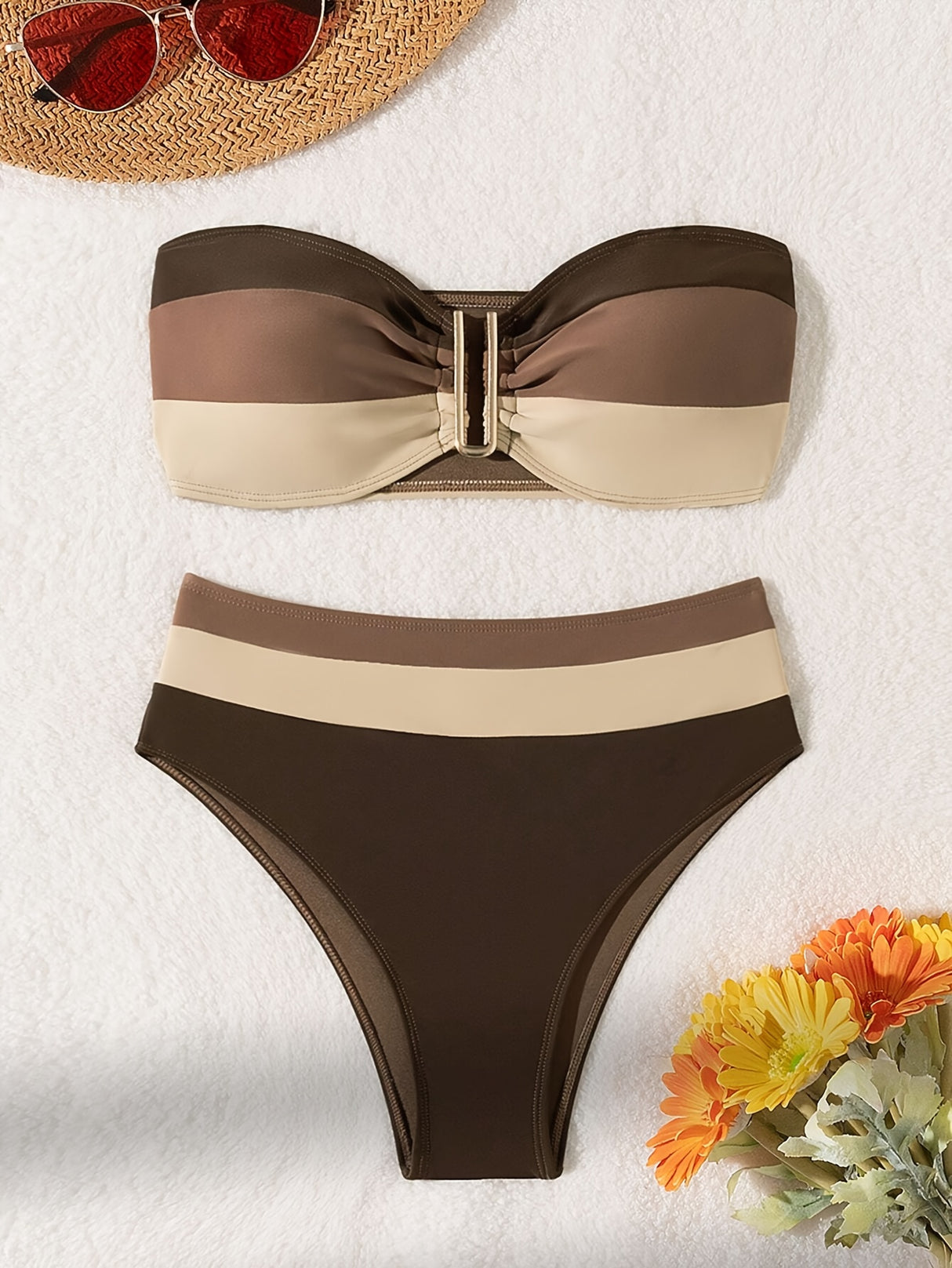 New Fashionable And Sexy Bikini Hot Spring Swimsuit For Women, European And American Beach Split Two-piece Swimsuit For Women