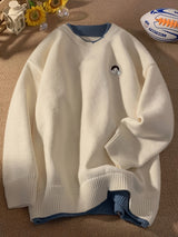 Japanese-Style Two-Piece Sweater for Men, Knitted for Autumn And Winter, Suitable As an Inner Layer for Winter Wear.