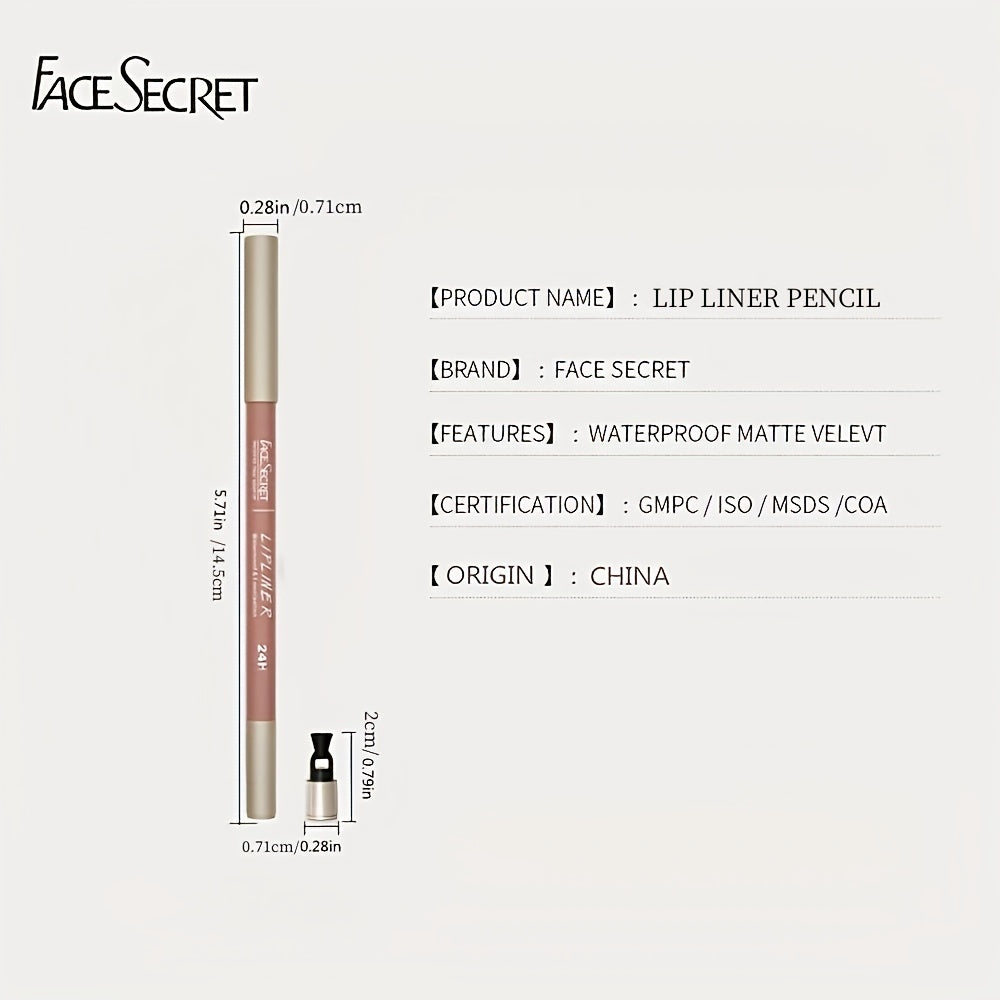 Long-Lasting Waterproof Lip Liner With High Pigment And Smooth Texture For Sweatproof Matte Lipstick And Correcting