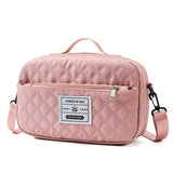 Large Capacity Travel Duffel Bag in Oxford Fabric, Portable Sports Gym Storage Bag, Weekend Overnight Bag for Women