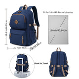 laptop backpack 15.6 inch anti theft travel backpacks for men and women large college bookbag work business daypack middle high school bag for girls boys teens students blue