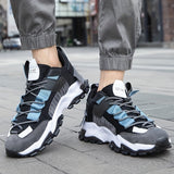 Men's Running Shoes Lace-up Chunky Sneakers - Athletic Shoes - Shock Absorbing And Breathable
