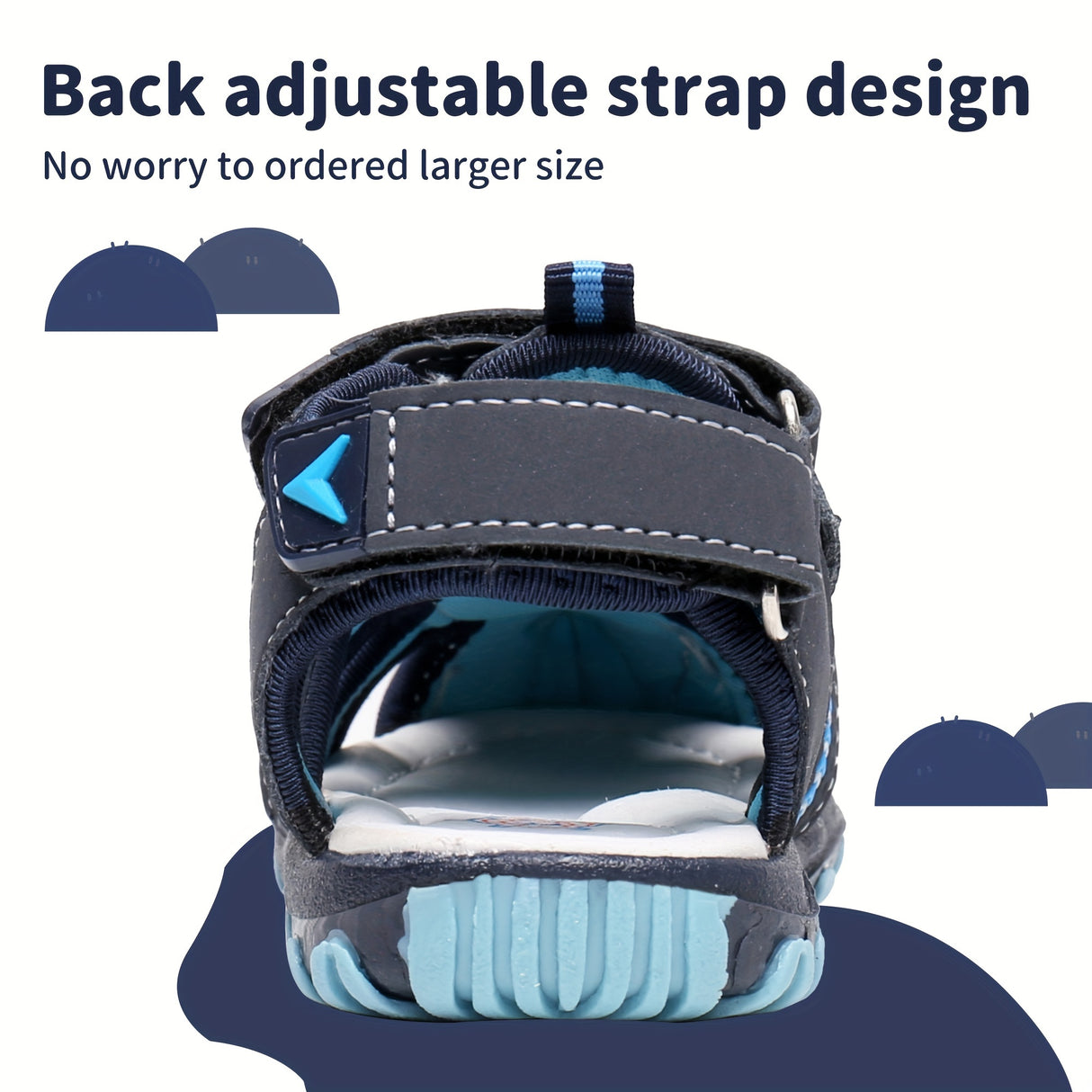 Super Breathable Kids Sandals - Non-Slip & Durable, Quick-On Hook & Loop for Beach, Water & Outdoor Fun - Boys & Girls Sizes