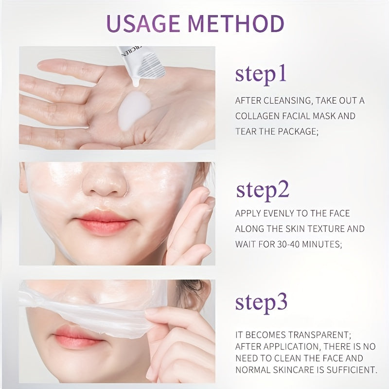 20pcs 5g COLLAGEN Deep Moisturizing Filling Mask, Replenishes Skin Moisture, Firming And Tightening Face Skin