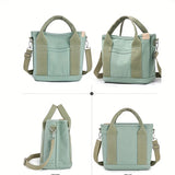 Elegant Canvas Tote Bag: Secure Zipper, Spacious & Lightweight - Perfect for Everyday Use & Comfort