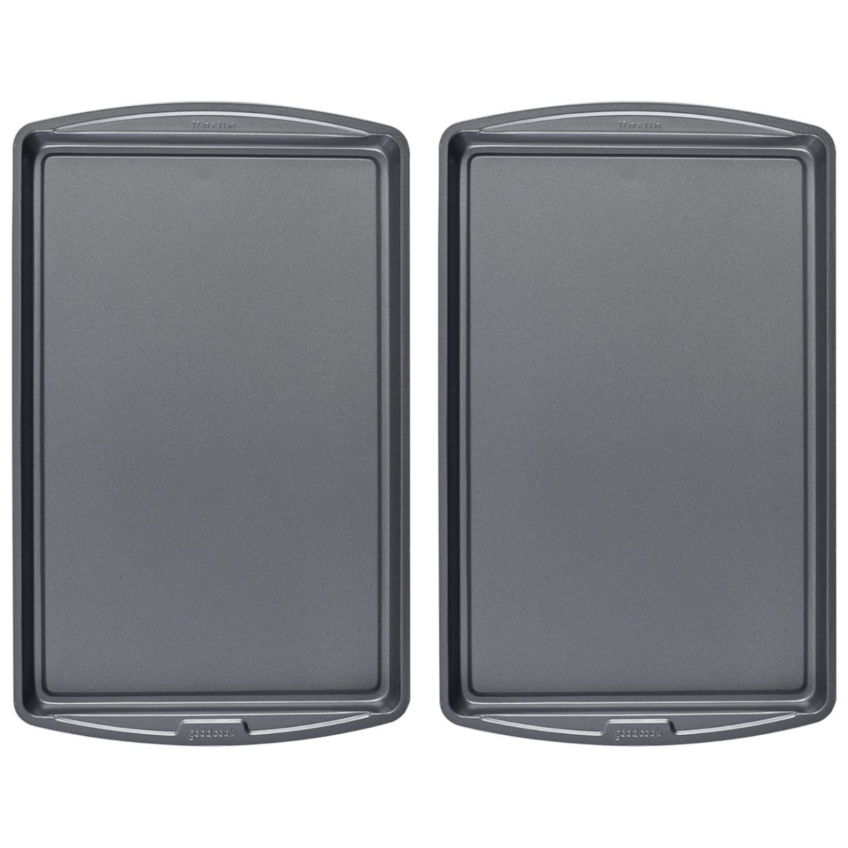 2 Pack Everday Nonstick Carbon Steel 17 x 11 Baking Sheet Set, Large Sized Carbon Steel Cooking Pans, Bakeware Set, Cookie Sheets for Baking, Oven Pan Set, Best for halloween christmas Party Gift-The Classic Collection (2x La
