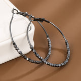 Cubic Beads Hoop Earrings Exaggerated Jewelry Accessories For Women Elegant Ear Jewelry