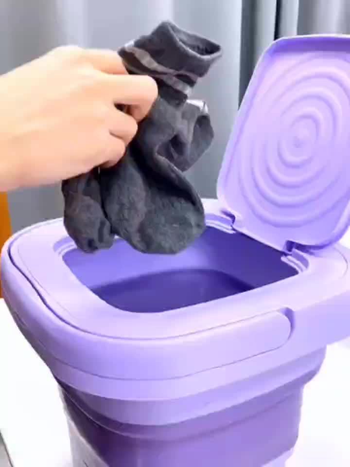 A Portable Washing Machine + A Portable Clothes Dryer, A Total Of Two Washing And Drying Sets, Folding Mini Small Washing Machine, Storable Portable Dryer, Home, Travel, Car, Dormitory And Apartment, Simple To Use And Does No