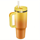Vacuum Insulated 40 oz Stainless Steel Tumbler with Handle - BPA-Free, Shatterproof Travel Mug for Hot/Cold Drinks, Perfect Outdoor Gift