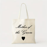 1pc, Canvas Bag For Mother Of The Bride And Groom, Mom Gifts For Mother In Law At Wedding, Engagement, Bridal Shower, Appreciation Gift From Groom Bride, Shopping Travel Work Reusable Portable Tote Bag, Party Supplies, Holida