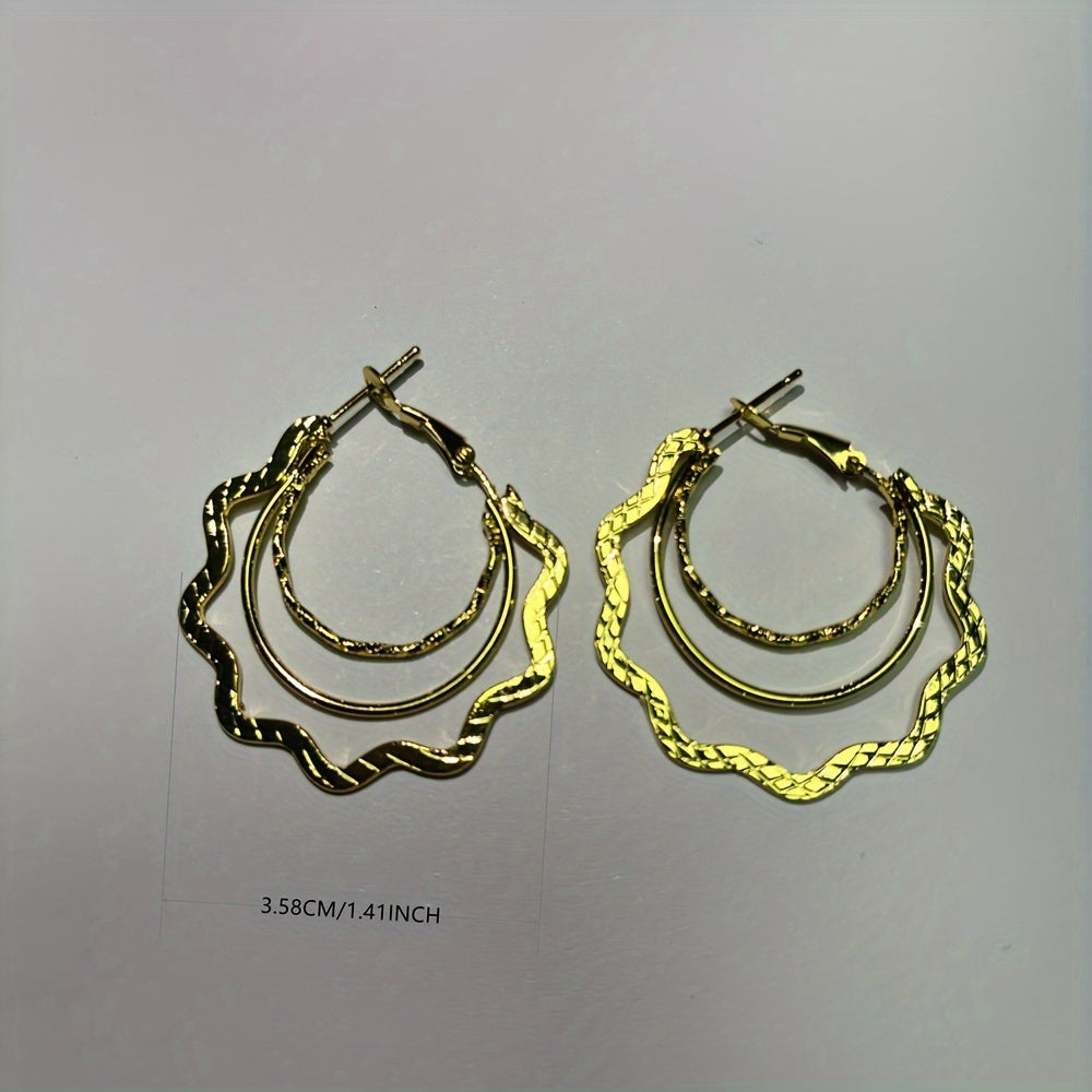 Chic Boho Dangle Earrings - Large Drop Design for Elegant Occasions - Simple yet Stylish Wedding Jewelry Ideal for Brides & Fashionistas - For Women