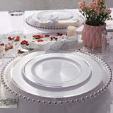 500 Pcs Golden Plastic Plates with Golden Silverware, White Golden Plastic Dinnerware Set for Party include: 100 Dinner Plates 10.25 inch, 100 Dessert Plates 7.5 inch, 100 Golden Silverware Sets