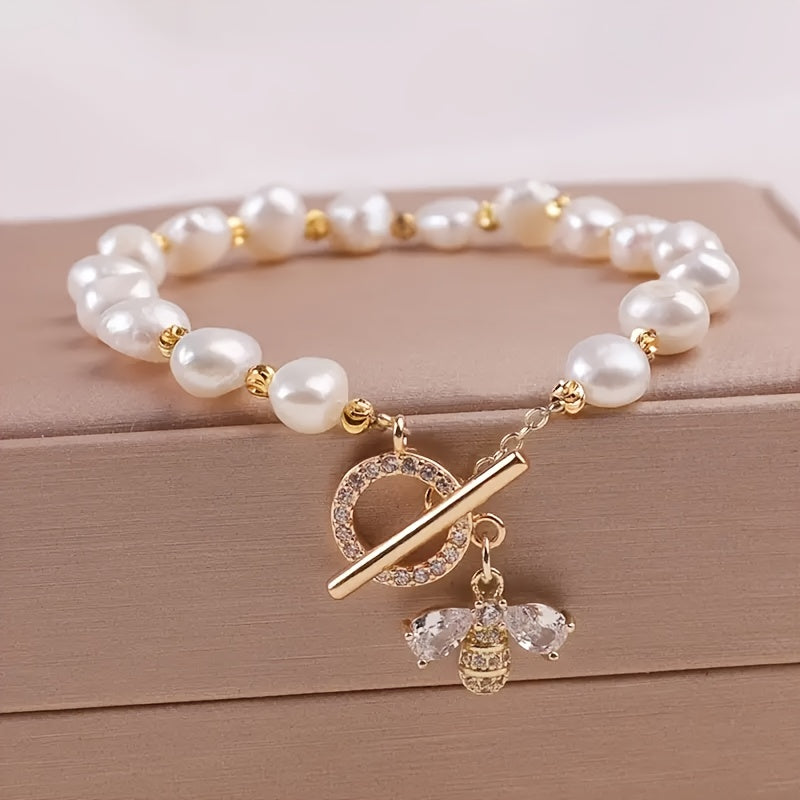 2 Exquisite Handmade Freshwater Pearl Link Bracelets - Elegant Wedding Anniversary and Mother's Day Gifts - Hypoallergenic, Nickel-Free, and Durable Jewelry for Women