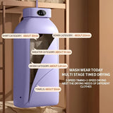 Portable Clothes Dryer, Mini Dryer Machine With Timing Function Equipped - Compact and Convenient Drying Solution for Apartment, Dorm, RV - Quick and Easy to Use Compact Dryer Machine with Dryer Bag for Delicate Garments