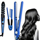 Hair Curling Stick Set, Professional Spiral Hair Curling Wand, Professional Hair Straightener Flat Iron, Hair Straightening Comb