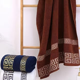 3-Piece Cotton Towel Set - Contemporary Embroidered Design, Super Absorbent Knit Fabric Bath and Hand Towels, Space-Themed 400 GSM Luxury Bathroom Essentials (1 Bath Towel, 2 Hand Towels)