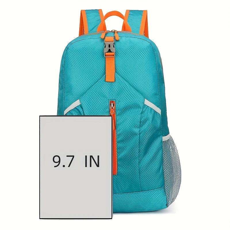 25L Foldable Outdoor Sports Backpack, Waterproof Mountaineering Hiking Travel Daypack, Color Contrast School Bag