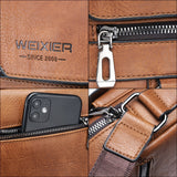 Men'S Authentic Leather Messenger Bag Vintage Style Business Handbag