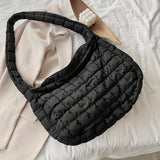 Large Capacity Quilted Tote Bag, Fashion Padded Shoulder Bag, Women's Cute Handbag, Crossbody Bag & Hobo Purse