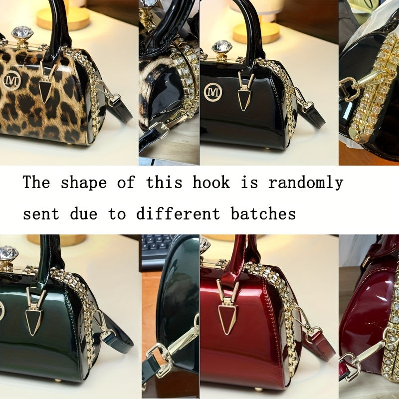 Elegant Water-Resistant Handbag – Chic Solid Color with Tassel, Adjustable Strap & Secure Buckle, Polyester Lined