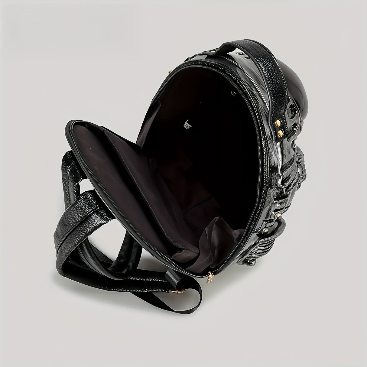 Personality Cobra Shape Backpack Funny Weird Punk Backpack American Street School Bag Men's And Women's Fashion Unique Specialty-shaped Biker Backpack Alien Vs. Predator Street Punk Unisex Backpack