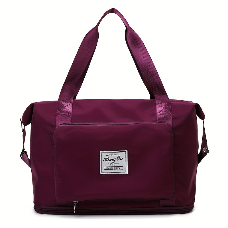 Travel Storage Zipper Handbag, Large Capacity Luggage Bag, Gym Bag, Portable Versatile Bag