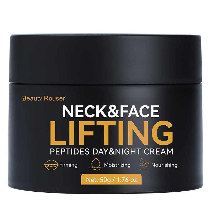 [Neck & Face Hydrating Cream] 50g Neck & Face Lifting Peptides Day & Night Cream - With Hyaluronic Acid, Vitamin E And Acetyl Hexapeptide-8 Peptides, Day & Night  Smooth skin - Firming And Lifting, Hydrating Face Cream (1.76o