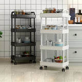1pc Compact Storage Cart - Versatile Floor Storage for Snacks, Books, Bathroom Essentials, and Kitchen Utensils with Wheels - Perfect for Home Organization and Decluttering, Essential Storage Supplies