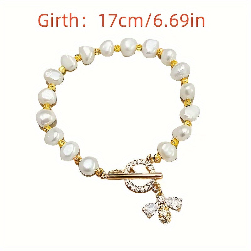 2 Exquisite Handmade Freshwater Pearl Link Bracelets - Elegant Wedding Anniversary and Mother's Day Gifts - Hypoallergenic, Nickel-Free, and Durable Jewelry for Women