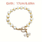 2 Exquisite Handmade Freshwater Pearl Link Bracelets - Elegant Wedding Anniversary and Mother's Day Gifts - Hypoallergenic, Nickel-Free, and Durable Jewelry for Women