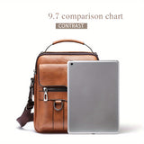 Men'S Authentic Leather Messenger Bag Vintage Style Business Handbag